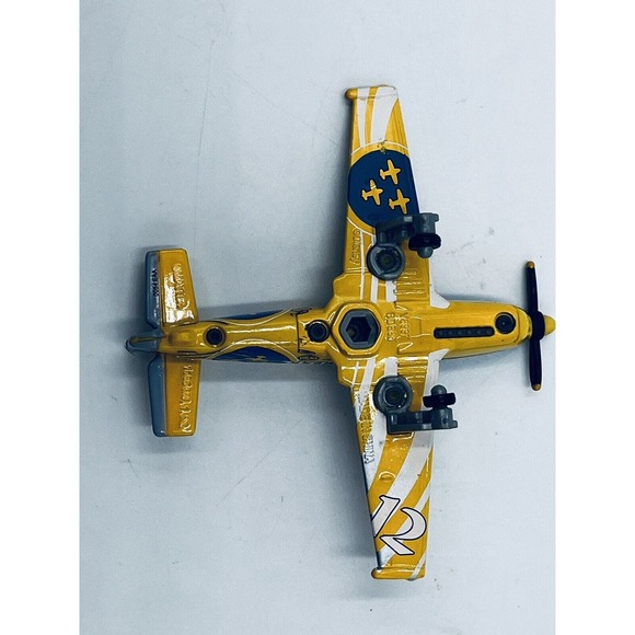 Disney Pixar Planes No.12 NORDIC Metal Toy Diecast Airplane Loose 1:55 Mattel - Picture 8 of 10